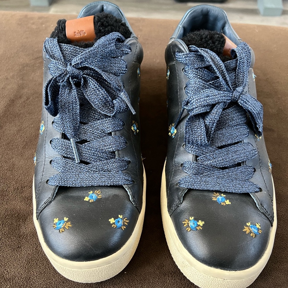 Coach floral sneakers size 10